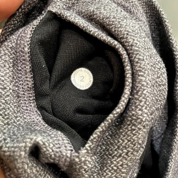 Lululemon Align Pant 25" Mini Heathered Herringbone Grey Women's Size 2 - Picture 3 of 4